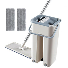 Load image into Gallery viewer, Microfiber Wood Floor Cleaning Mop with Touchless Cleaning Bucket